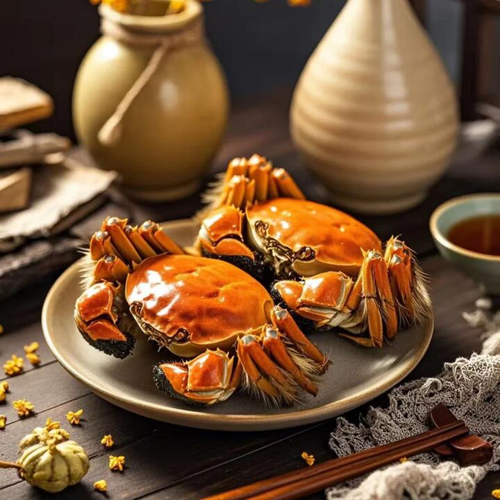 Jialisen Huadiao Wine Drunken Cooked Red Flower Crab – 2 Pieces, 500g