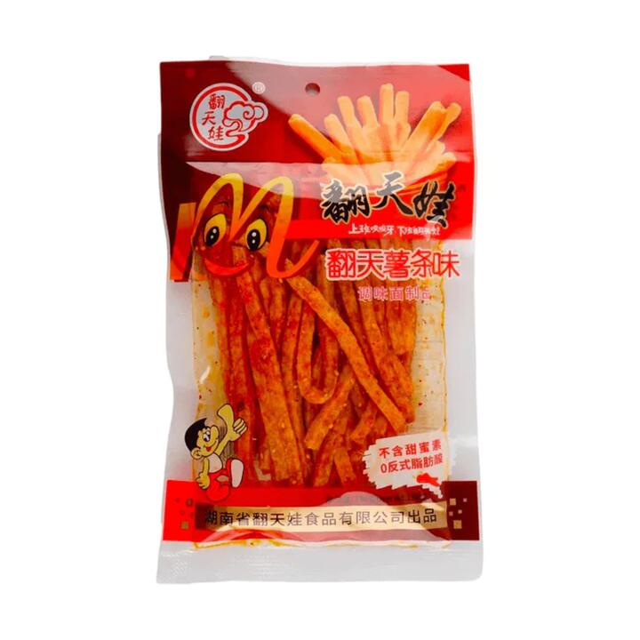 Fantianwa Spicy Wheat Gluten Sticks (French Fries Style) 136g - Chinese Latiao Snack