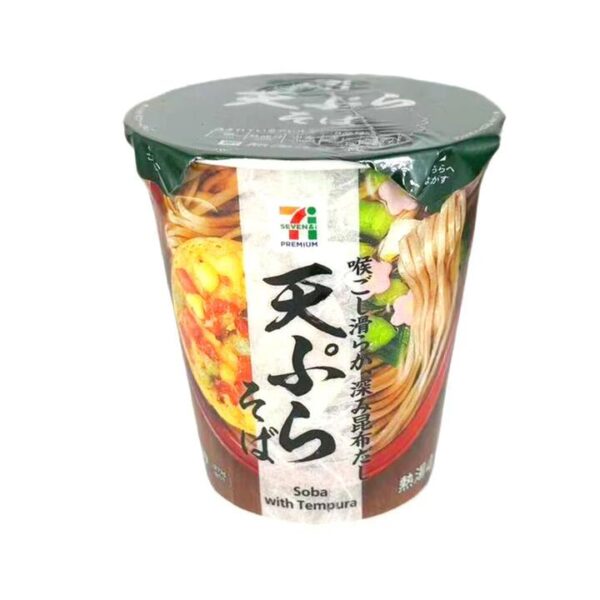 Seven Premium Tempura Soba Cup 105 g – Buckwheat Noodle Soup in Dashi Broth
