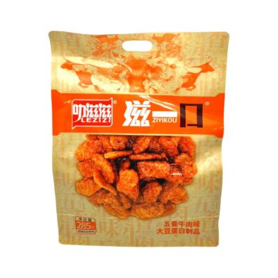 LEZIZI ZIYIKOU Five-Spice Beef Flavor Soy Protein Bites 285g - Plant-Based Snack