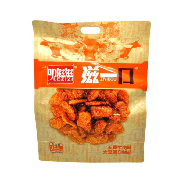 LEZIZI ZIYIKOU Five-Spice Beef Flavor Soy Protein Bites 285g - Plant-Based Snack