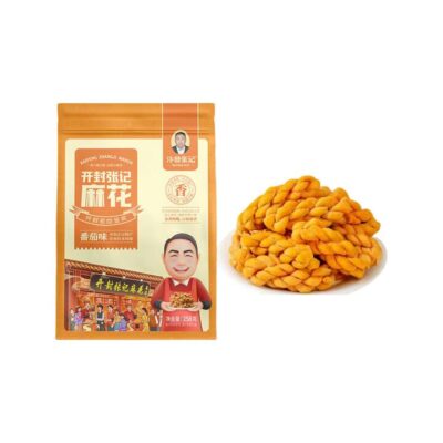 Kaifeng Zhangji Mahua – Tomato Flavor 258g - Chinese Fried Dough Twists Snack