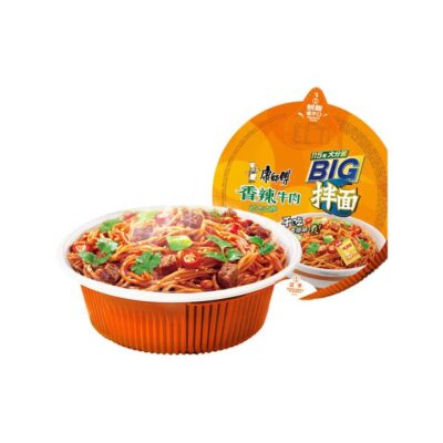 Master Kong Big Bowl Spicy Beef Dry-Tossed Instant Noodles 144g - No-Soup Style