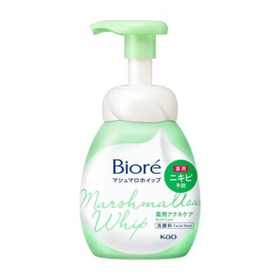 Bioré Marshmallow Whip Acne Care Foaming Facial Wash 150ml - Gentle Micro-Foam Cleanser for Oily & Acne-Prone Skin
