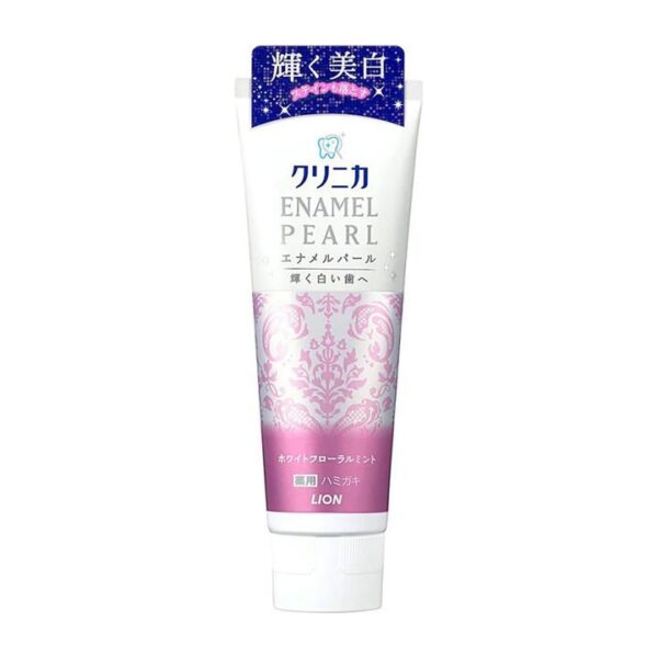 Lion Clinica Enamel Pearl Whitening Enzyme Toothpaste - White Floral Mint 130g