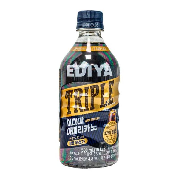 Ediya Triple Americano Ready-to-Drink Coffee 500ml - Bottled Black Coffee