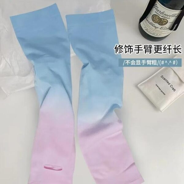 Ombre UV Cooling Arm Sleeves with Thumb Hole – Random Color