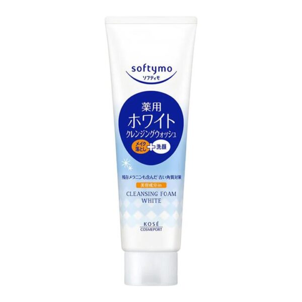 Kose Softymo Cleansing Foam White 190g - 2-in-1 Makeup Remover & Face Wash